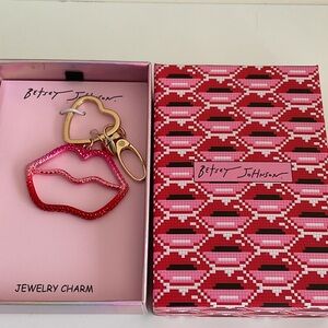 Betsey Johnson Red Lip Keychain Charm